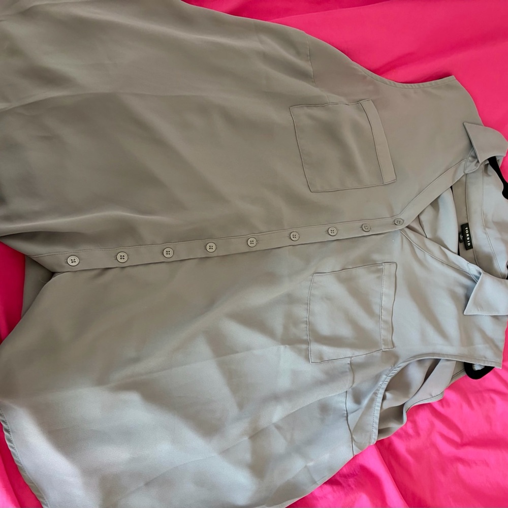 Torrid Gray Sleeveless Blouse